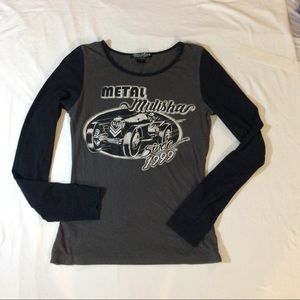 Metal Mulisha Black & grey long sleeve top Medium